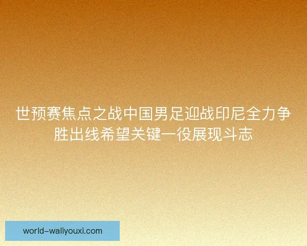 世预赛焦点之战中国男足迎战印尼全力争胜出线希望关键一役展现斗志 世预赛焦点之战中国男足迎战印尼全力争胜出线希望关键一役展现斗志